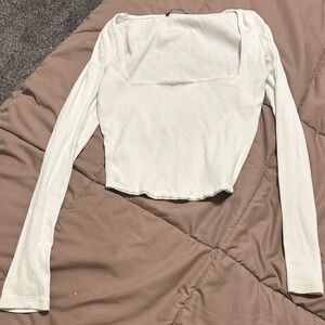 Zara Cream Long Sleeve Women's Top